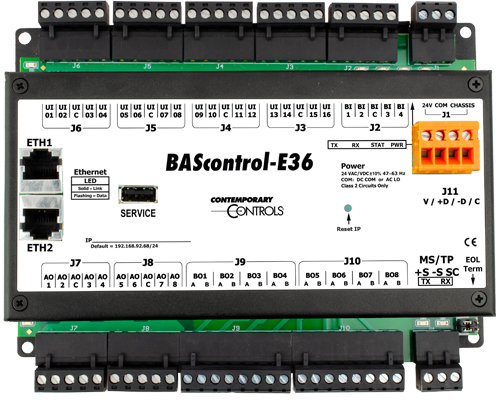 BAScontrolE36 VAV Air-Handler Edge Controller