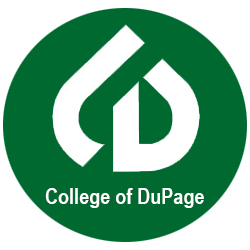circle with college of dupage logo in center