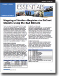 Mapping of Modbus Registers