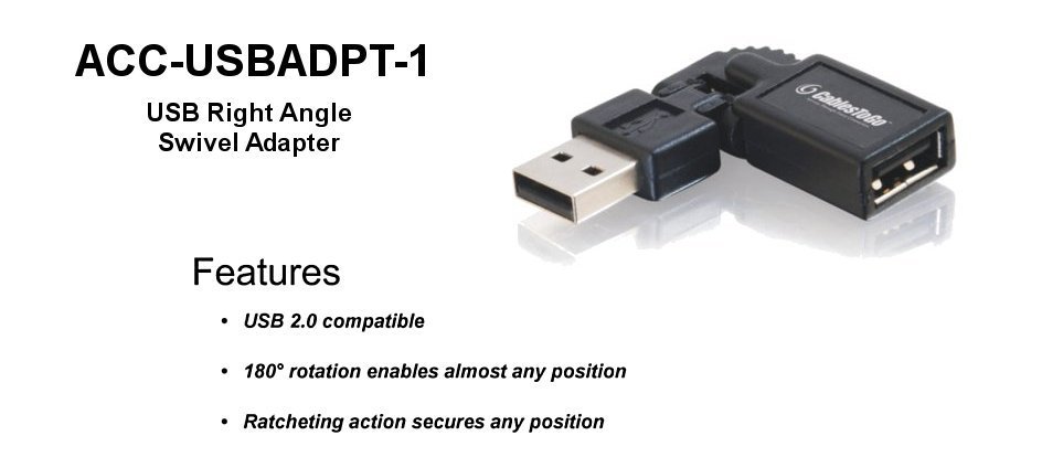 USB Right-Angle Swivel Adapter